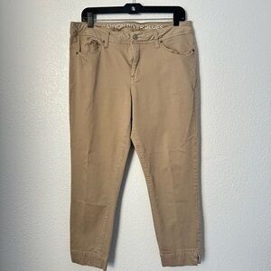 Canyon River Blues Pants Women’s 14 Tan Ankle Mid Rise Casual Pants